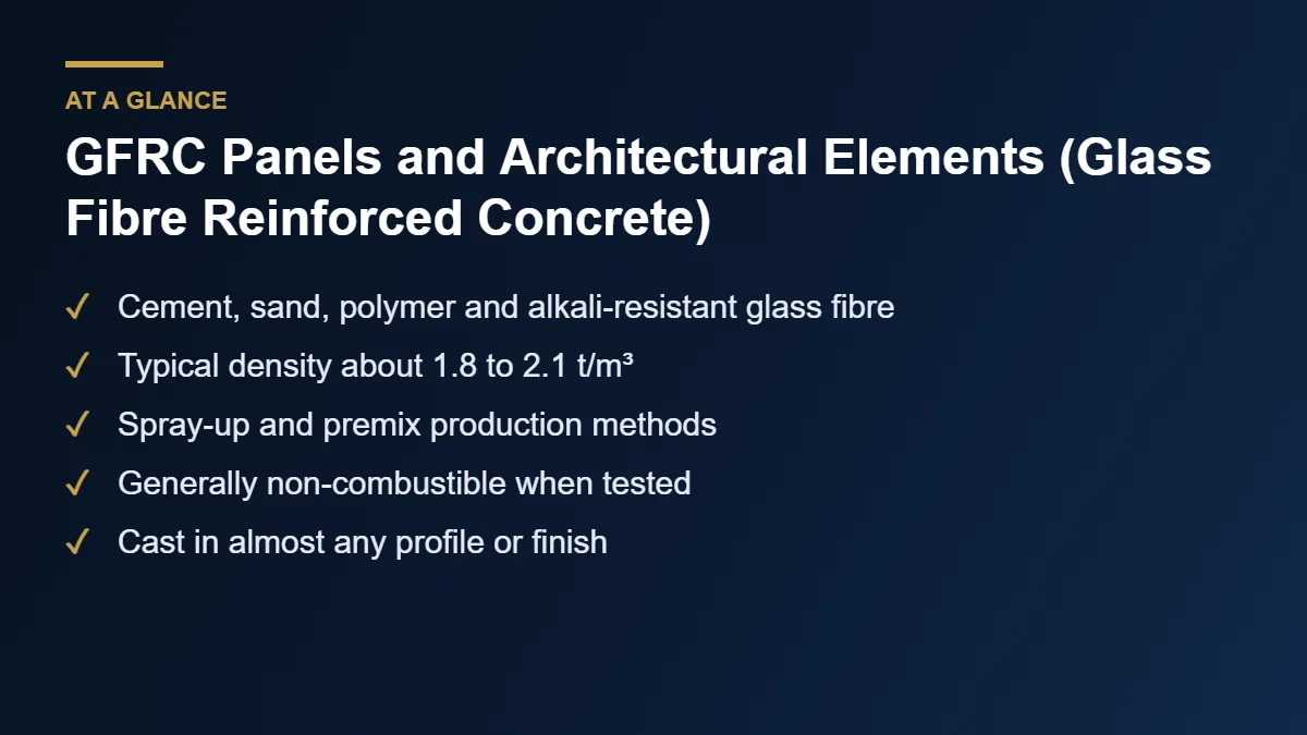 GFRC panels at a glance: key facts about glass fibre reinforced concrete