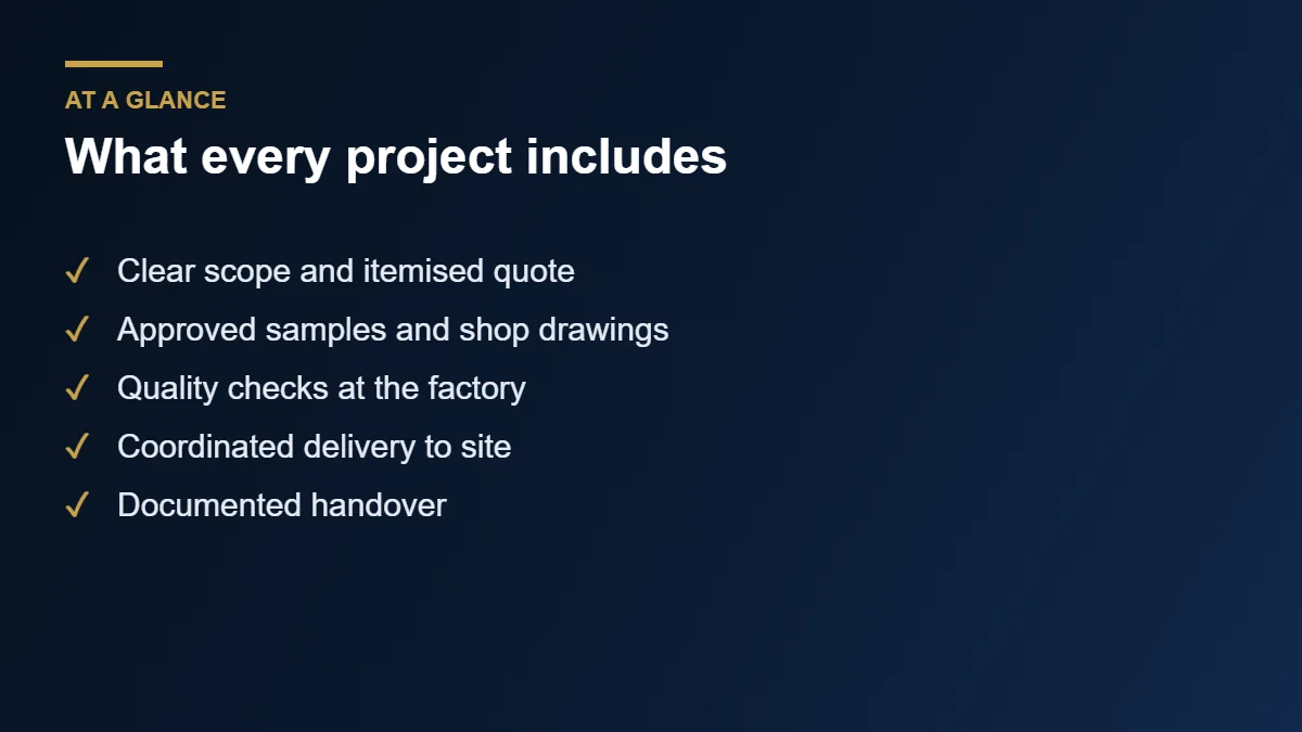 What every architectural project includes from quote to handover